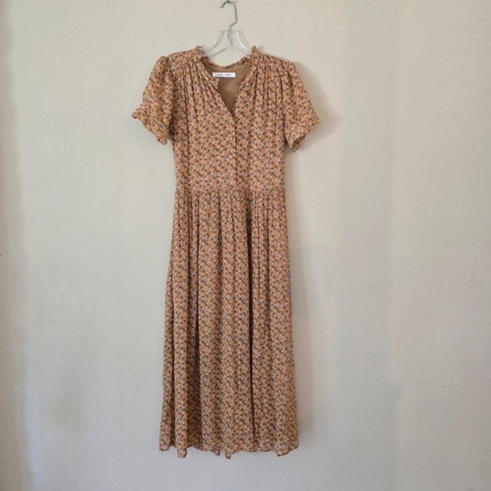 Samsøe Samsøe Rosella Dress AOP 9695 Blossom Floral Midi Button Front XS - Picture 3 of 10